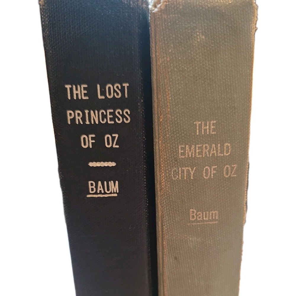 Set of 2 L. Frank Baum The Emerald City of Oz & The Lost Princess of Oz Vintage